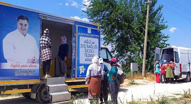 Kınık’ta Gezici Diş Sağlığı Aracında Tarım İşçilerine Sağlık Taraması