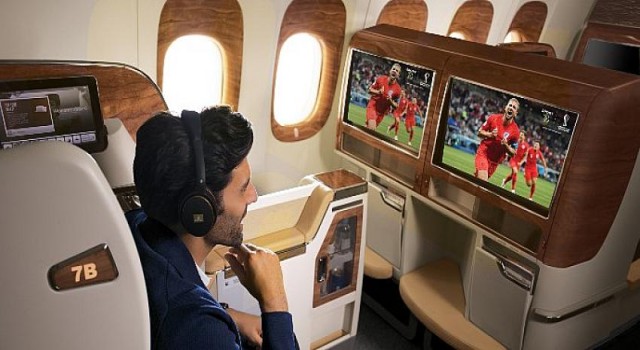Emirates uçak içi eğlence sistemi ice ile futbolseverler sahadaki heyecanın hiçbir anını kaçırmayacak