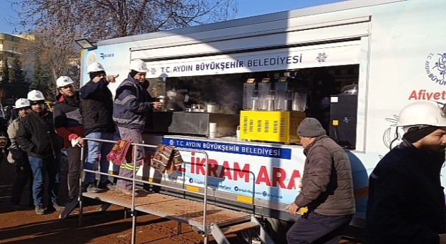 Aydın Büyükşehir Belediyesi'ne Ait Mobil Aşevi Adıyaman'da