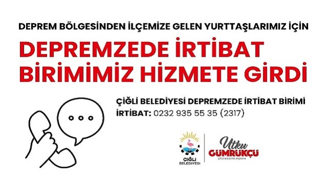 Çiğli Belediyesi Depremzedeler için İrtibat Birimi Kurdu