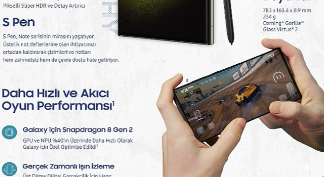 Üst düzey performans ve efsanevi kamera yeni Samsung Galaxy S23 Ultra'da buluştu