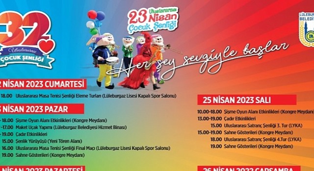23 Nisan 32. Uluslararası Çocuk Şenliği'nde geri sayım!