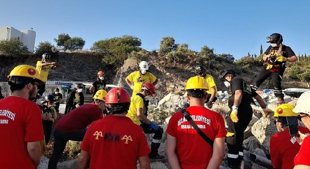 Milas belediyesi arama kurtarma ekibi eğitimlerine devam ediyor