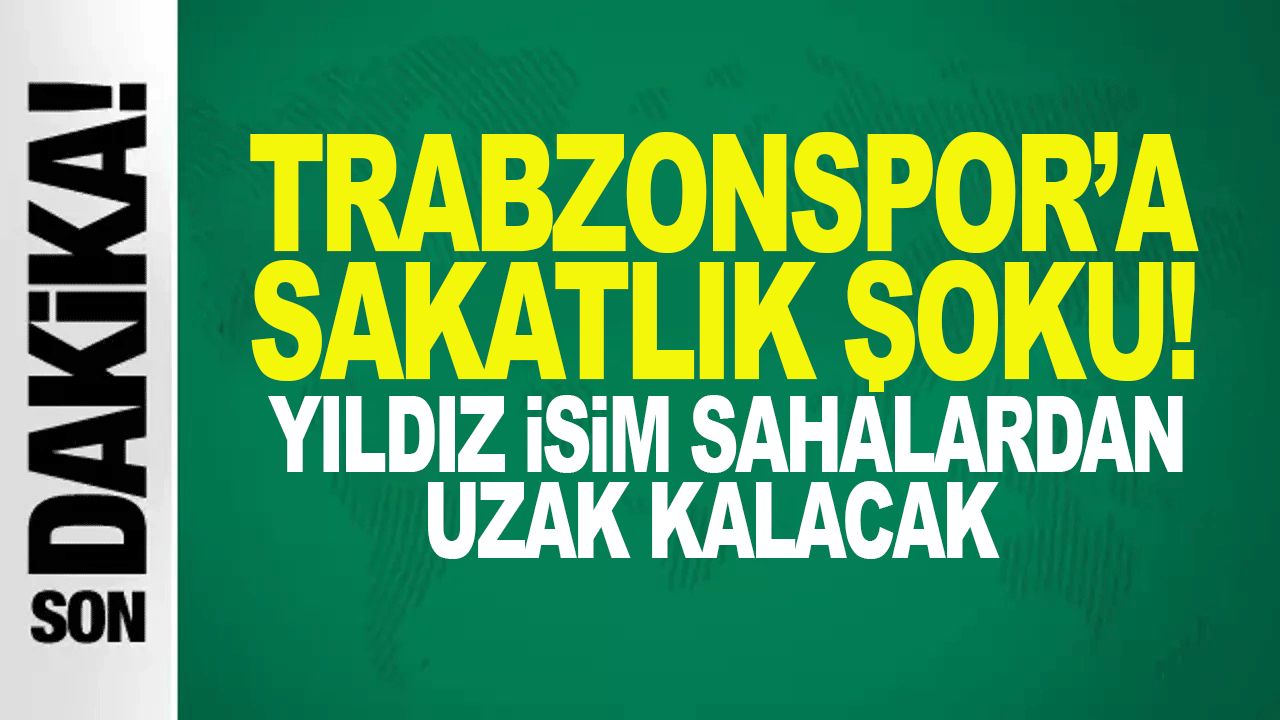 Trabzonspor'dan sakatlık açıklaması.