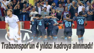 İşte Trabzonspor'un Basel kadrosu