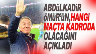 Ağaoğlu, Abdülkadir Ömür'ün Hangi maçta...