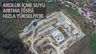 Trabzon Akoluk içme suyu arıtma tesisi hızla yükseliyor