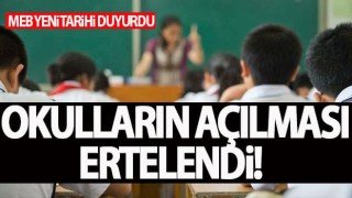 'yüz yüze eğitim' açıklaması! Okulların başlama tarihi ertelendi!