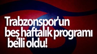Trabzonspor'un beş haftalık programı belli oldu!