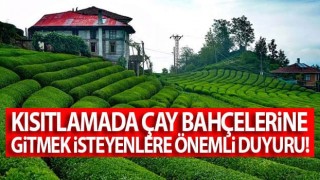 Çay üreticilerine kısıtlamadan muaf mı?