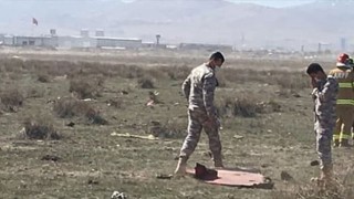 Konya'da askeri uçak düştü