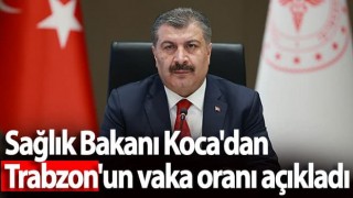 Sağlık Bakanı Koca'dan Trabzon'un vaka oranı açıkladı