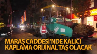 Maraş Caddesi'nde Kalıcı Kaplama Orijinal taş olacak