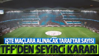 Maçlara alınacak seyirci sayısı belli oldu