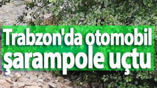 Trabzon'da otomobil şarampole uçtu