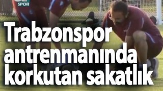 Trabzonspor'da korkutan sakatlık! Antrenmana devam edemedi