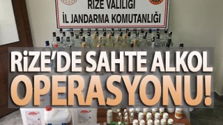 Rize'de sahte alkol operasyonu