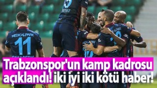 İşte Trabzonspor'un Kasımpaşa kadrosu!