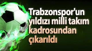 Trabzonspor'un yıldızı milli takım kadrosundan çıkarıldı