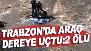 Trabzon'da araç dereye uçtu: 2 Ölü
