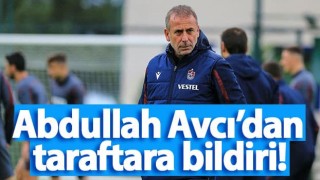 Trabzonspor Teknik Direktörü Abdullah Avcı'dan taraftara mesaj!