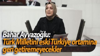 Bahar Ayvazoğlu: Türk Milletini eski Türkiye ortamına geri getiremeyecekler