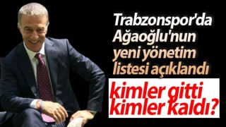 Trabzonspor'da yeni yönetim listesi belli oldu .