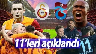 Galatasaray – Trabzonspor maçının 11’leri açıklandı