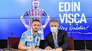 Trabzonspor’da Edin Visca için imza töreni!