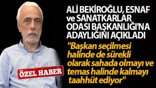 Ali Bekiroğlu Pazar Esnaf ve Sanatkarlar Odasına Aday