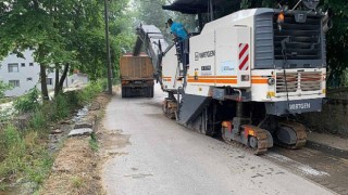 Maşukiye Manavgat Caddesi’nde yürüyüş yolu ve asfaltlama
