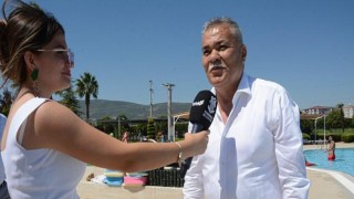 Başkan Tekin, yüzme kursunu ziyaret etti