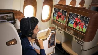 Emirates uçak içi eğlence sistemi ice ile futbolseverler sahadaki heyecanın hiçbir anını kaçırmayacak