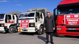 Ayvalık'ta Deprem Bölgesine Yardım Köprüsü Kuruldu