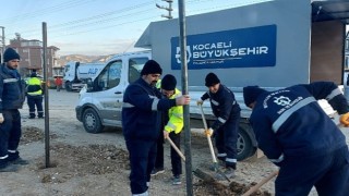 Defne'deki çadır kentin çevresine tel çit inşa ediliyor