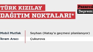 Kızılay'ın deprem bölgesindeki gıda ve yardım dağıtım noktaları