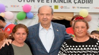 KKTC Cumhurbaşkanı Ersin Tatar'dan Büyükşehir'in çadır kentine ziyaret