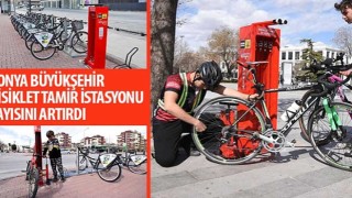 Konya Büyükşehir Bisiklet Tamir İstasyonu Sayısını Artırdı