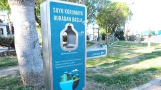 Bodrum Belediyesi tarafından ilçede bulunan parklara yeni nesil su sebilleri konuluyor