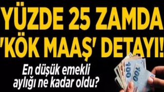 Emekliye yüzde 25 zamda 'kök maaş' detayı