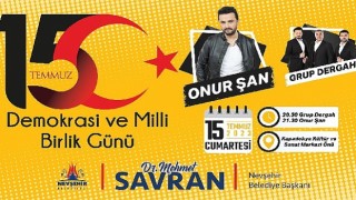 Nevşehir Belediyesi tarafından 15 Temmuz Demokrasi Zaferi konseri düzenlenecek