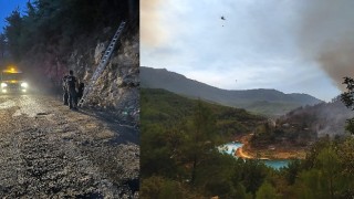 Antalya Büyükşehir ekipleri Alanya'da yangın söndürme çalışmalarına destek veriyor