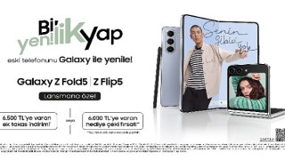 Samsung, Galaxy Z Flip5 ve Galaxy Z Fold5 için 6500 TL'ye varan takas veya 6000 TL'ye varan hediye çeki fırsatı sunuyor