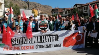 Gümüşhane’de İsrail'in Filistin'de yaptığı katliamlar protesto edildi!