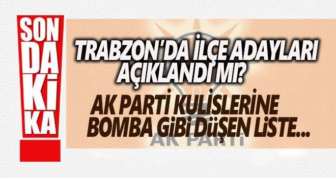 AK Parti kulislerine bomba gibi düşen liste...