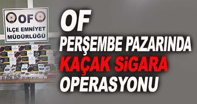 Pazar yerinde kaçak sigara satıcısına baskın!