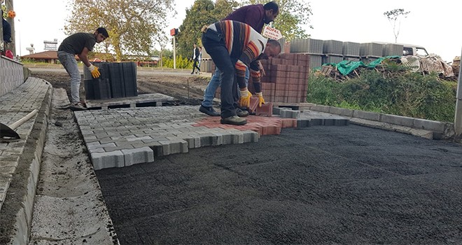 Vakfıkebir Belediyesi^nin Parke çalışması
