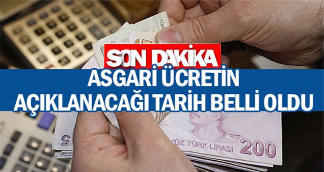 Asgari ücret için tarih belli oldu