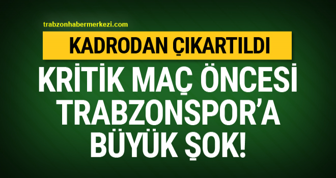 Başakşehir maçı öncesi Trabzonspor'da şok!