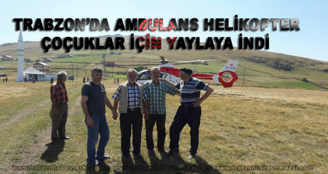 Lişit Yaylasına Ambulans Helikopter İndi